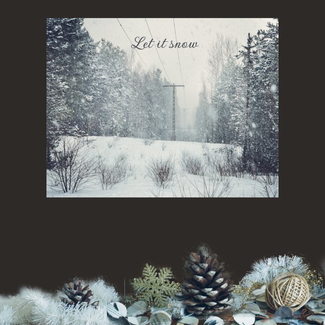 Poster Chute de neige du soir (Créateur téléchargé)