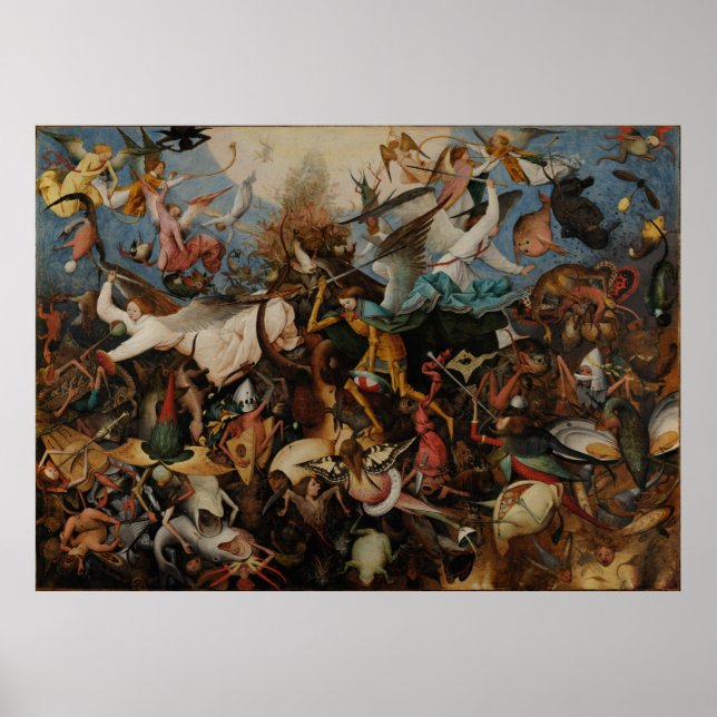 Poster Chute des anges rebelles par Pieter Bruegel (Devant)