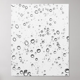 Poster Chute des gouttes de pluie