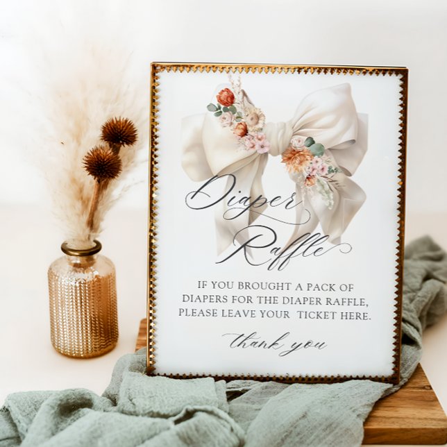 Poster Chute en amour Baby shower de la chèvre florale Ra (Créateur téléchargé)