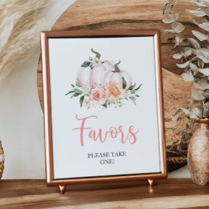 Poster Chute Floral Petite Citrouille Douche Faveurs