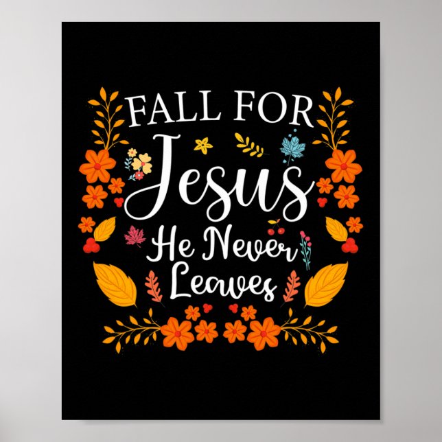 Poster Chute Pour Jésus Il N'A Jamais Feuille 1 (Devant)