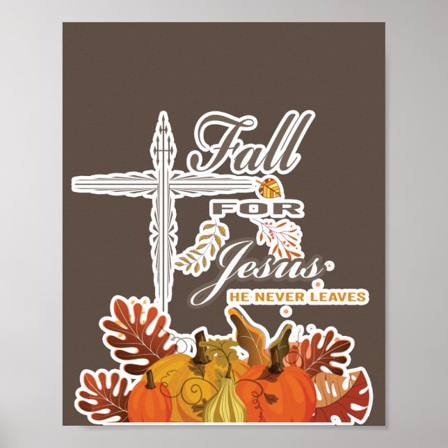 Poster Chute pour Jésus il ne feuille jamais 1 (Devant)