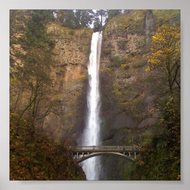 Poster Chutes de Multnomah, Oregon (Devant)