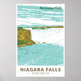 Poster Chutes de Niagara Chute en fer à cheval Voyage Art