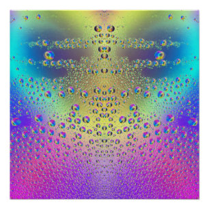 Poster Chutes de pluie colorées