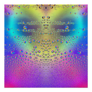 Poster Chutes de pluie colorées