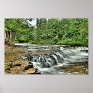 Poster Chutes d'Ocqueoc, Michigan