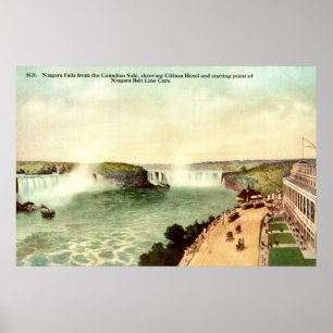 Poster Chutes du Niagara, cru 1915 d'hôtel de Clifton