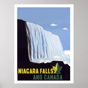 Poster Chutes du Niagara, randonnée naturelle, Canada, vi