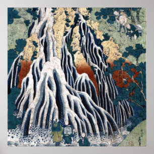Poster Chutes Hokusai Kirifuri, Mont Kurokami, Shimotsuke