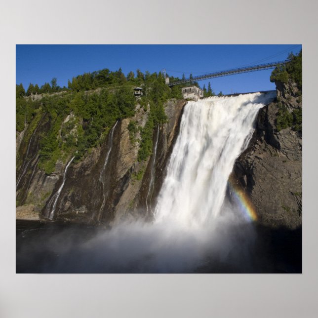 Poster Chutes Montmorency près de Québec. (Devant)
