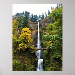 Poster Chutes Multnomah, Columbia River Gorge, Oregon