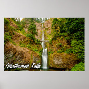 Poster Chutes Multnomah, Columbia River Gorge, Oregon