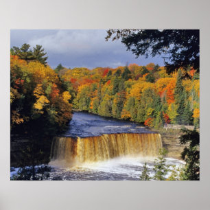 Poster Chutes supérieures de Tahquamenon dans le Michigan