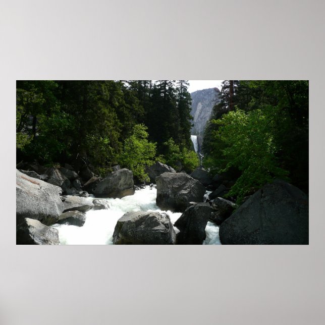 Poster Chutes vernales à la distance à Yosemite (Devant)