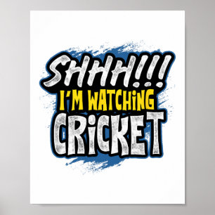 Poster Chuttt Je Regarde Cricket Fan De Sport Spectateur