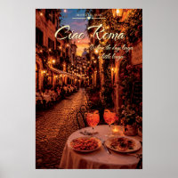 Ciao Roma Trastevere Nuit Café Aperol Scénique Art