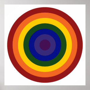 Poster Cible Arc-en-ciel