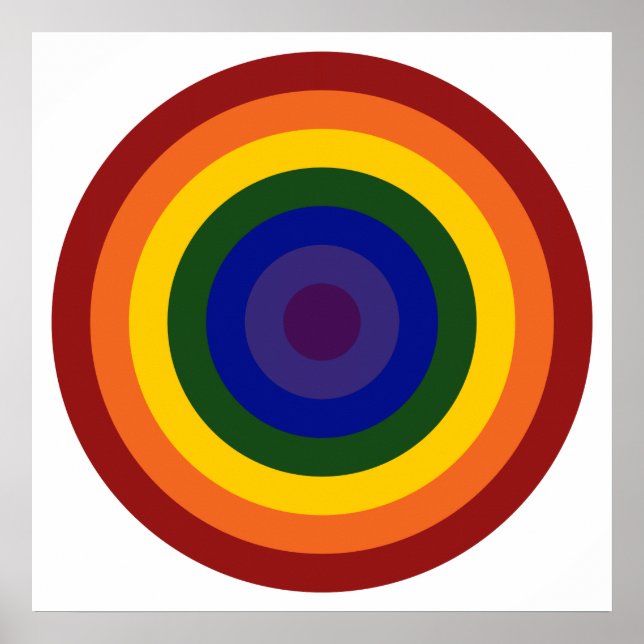 Poster Cible Arc-en-ciel (Devant)