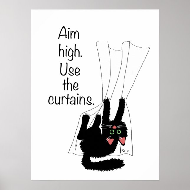 Poster Cible Haut. Utilisez les rideaux. (Devant)