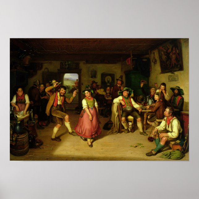 Poster Cible tir et danse à Oberbayern, 1841 (Devant)