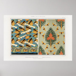 Poster Cicadas, poissons volants et coquilles de Nautilus