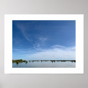 Poster Ciel au-dessus de l'eau Photographie couleur bleue