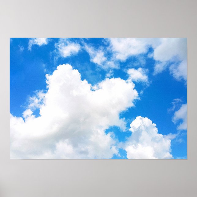 Poster Ciel bleu avec peu de nuages Photo (Devant)