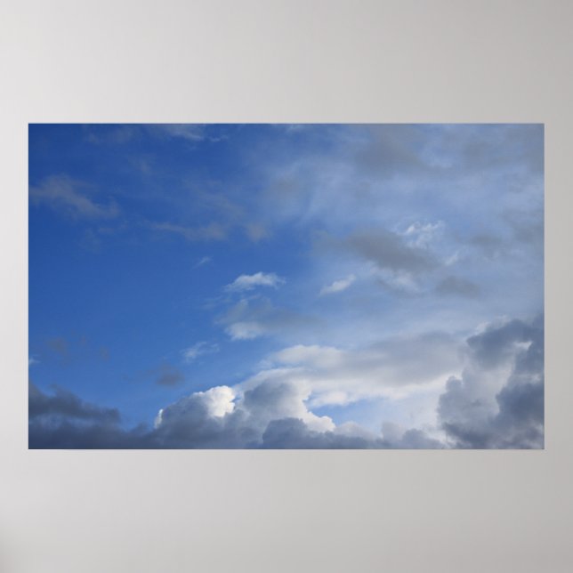 Poster Ciel bleu et nuages (Devant)