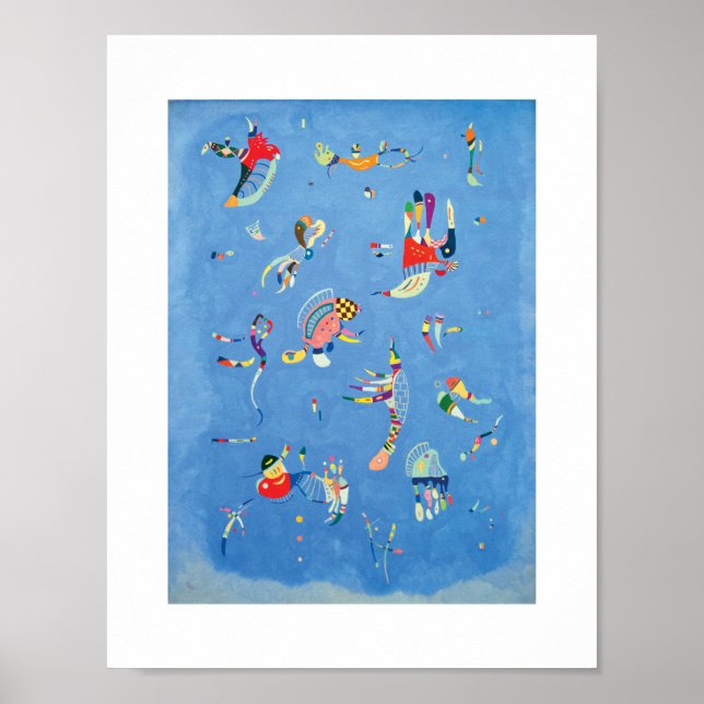 Poster Ciel bleu par Wassily Kandinsky (Devant)