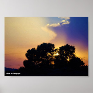 Poster Ciel de coucher de soleil électrique