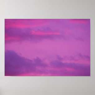 Poster Ciel de coucher de soleil rose, Ohio.