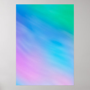 Poster Ciel de couleur arc-en-ciel doux