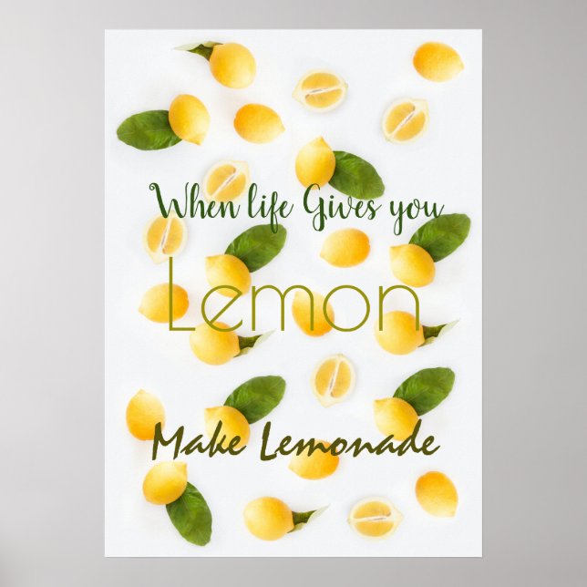 Poster CIEL DE LÉMON customisé JAUNE VERT (Devant)