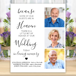 Poster Ciel de poème personnalisé de mariage mémorial 3 p