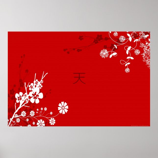 Poster Ciel floral (Devant)