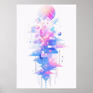 Poster Ciel géométrique de rêve