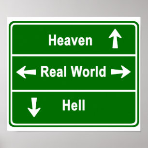 Poster Ciel, monde réel ou enfer