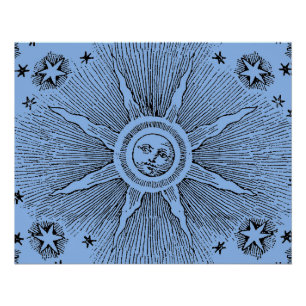 Poster Ciel Nocturne Antique Étoiles Solaires Zodiaque Mé