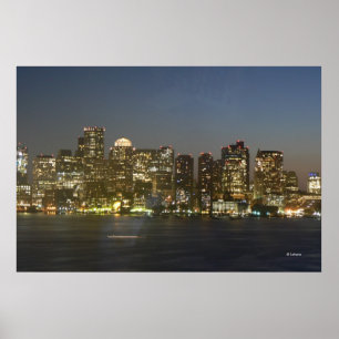 Poster Ciel nocturne de Boston