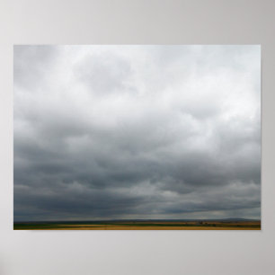 Poster Ciel nuageux au-dessus des grandes plaines du Dako