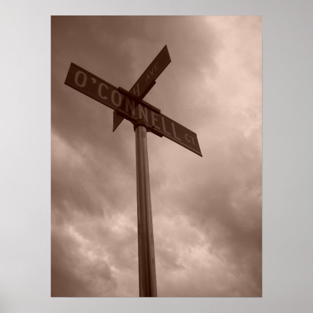 Poster Ciel orageux sur Oconnell Court (Devant)