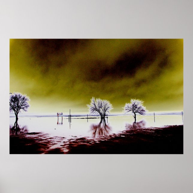 Poster Ciel orange (Devant)