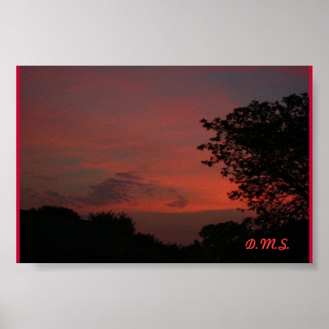 Poster " Ciel rouge la nuit........... (Devant)