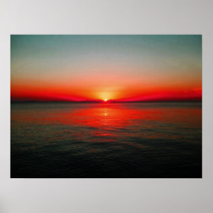 Poster Ciel rouge la nuit