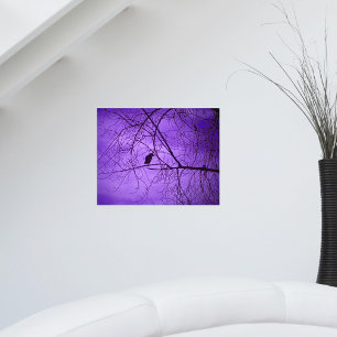Poster Ciel Violet Corbeau Noir