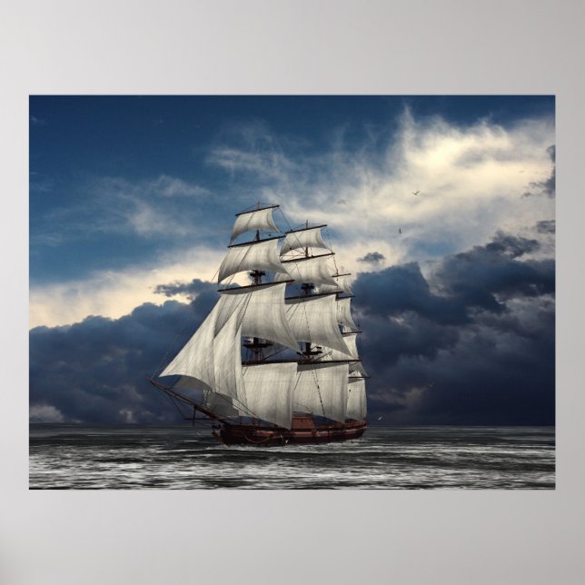 Poster Ciels nuageux (Devant)