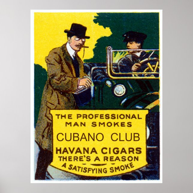 Poster Cigares Club Cubano vintages (Devant)