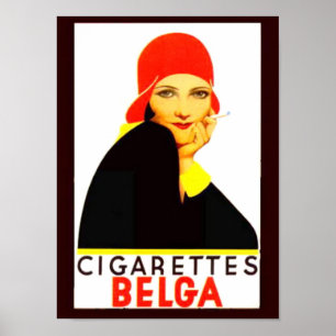 Poster Cigarettes Belga Vintage Ad